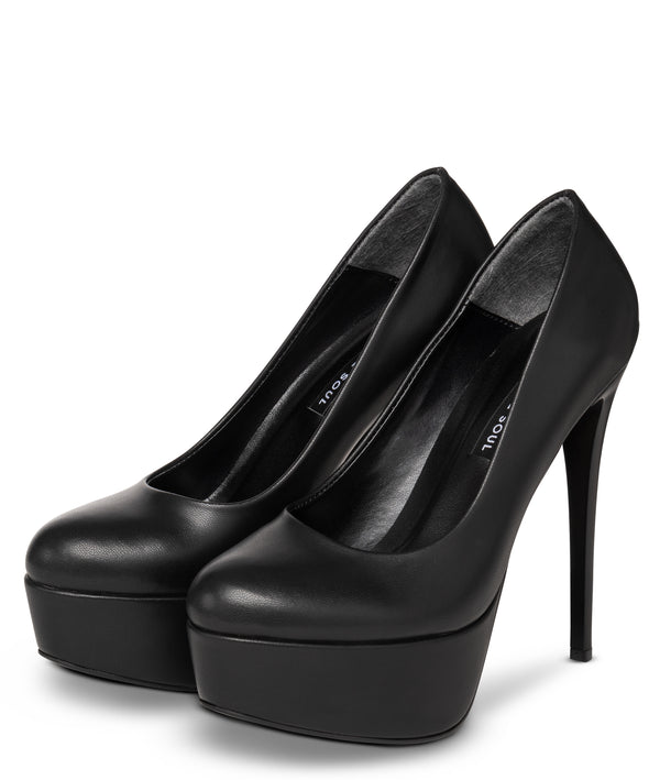 ARIA - Plateau Pumps schwarz matt