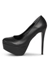 ARIA - Plateau Pumps schwarz matt