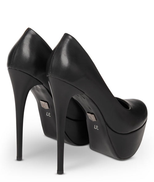 ARIA - Plateau Pumps schwarz matt