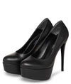 ARIA - Plateau Pumps schwarz matt