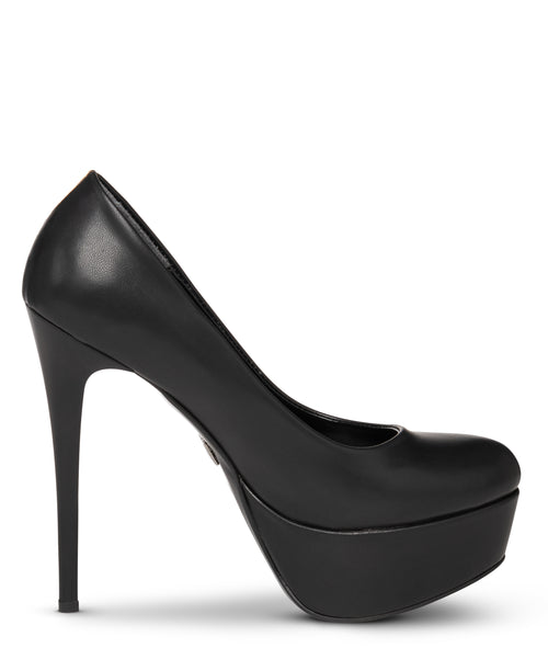 ARIA - Plateau Pumps schwarz matt