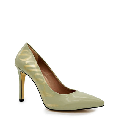 Lucia- Dubai Style Stiletto Pumps in Pistazie Gold (Limitierte Edition)