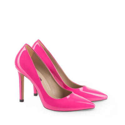 LUCIA - Klassische Stiletto Pumps in neon pink lack
